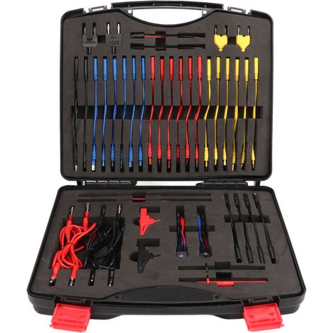 92-teiliges Multimeter-Messleitungsset – Multifunktionale Messspitzen für 12V/24V-Fahrzeuge – Direkte Stromkreismessung – 5 kΩ Widerstand