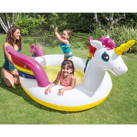 Piscina con Spruzzo Unicorn 272x193x104 cm INTEX (1/4)