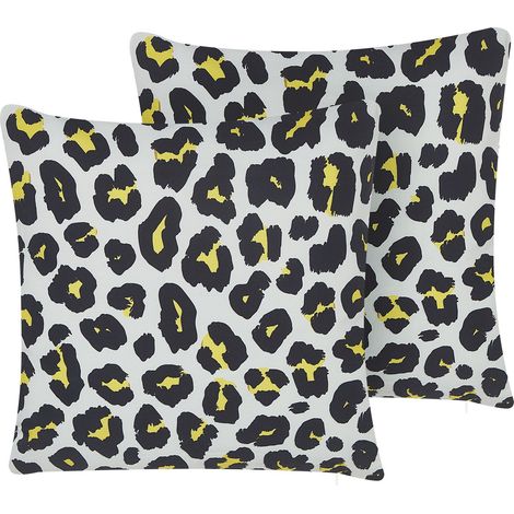 Gartenkissen 2er Set KARDITSA Tiermuster 45 x 45 cm Bunt