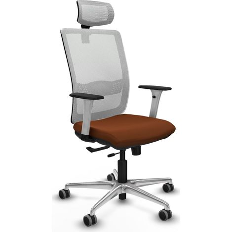 Silla de oficina piqueras y crespo Haches blanco marrón espuma (1/2)