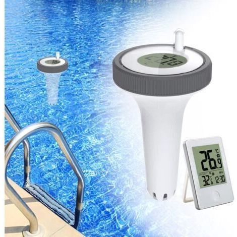 ALLIANDIS Schwimmthermometer, kabelloses Schwimmthermometer für den Innen- und Außenbereich, digitales Poolthermometer mit LCD-Bildschirm (1/5)