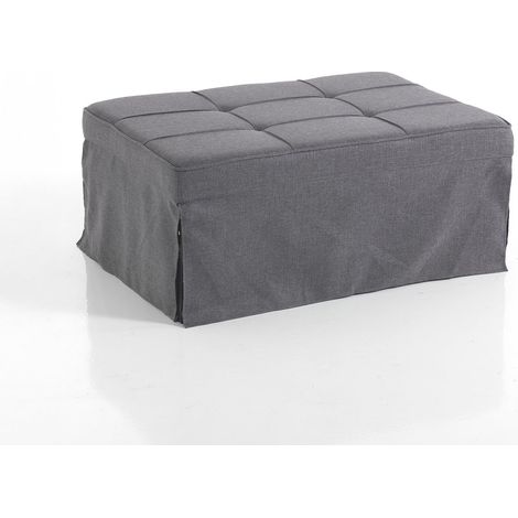 Pouf letto trasformabile in chaise longue tessuto grigio Pate (1/5)