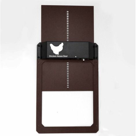 Porte Automatique Pour Poulailler - Alimentation Par 3 Piles AA - Capteur De Lumière Intégré - Étanchéité IP44 - Plastique PP Renforcé - 1 Pièce (1/5)