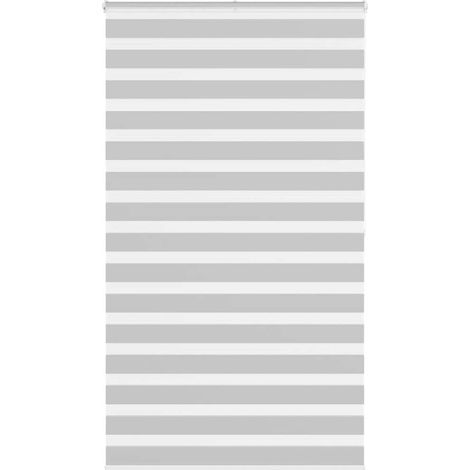 Doppelrollo Hellgrau 125x200 cm Stoffbreite 120,9 cm Polyester