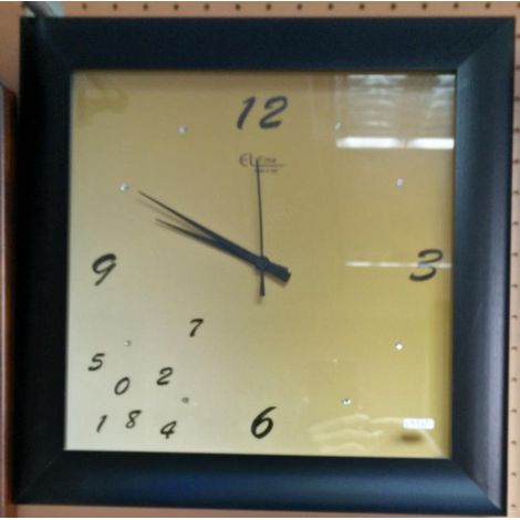 Orologio da parete in legno con strass 38 x 38 cm (1/2)