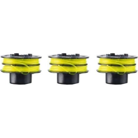 Lot de 3 bobines de fil double pour débroussailleusediamètre 1,2 mmcompatible RYOBI et autres marques (1/3)