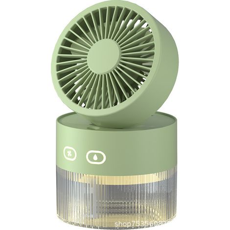 Irovami Ventilateur Turbo : Mini ventilateur de bureau USB avec brumisateur, pliable et portable, idéal pour la maison, le bureau et les voyages. (1/5)