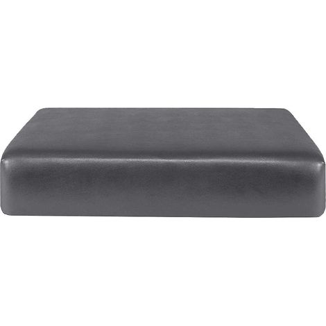 Wasserdichter Sofa-Sitzkissenbezug aus PU-Leder, Schwarz, 1-Sitzer