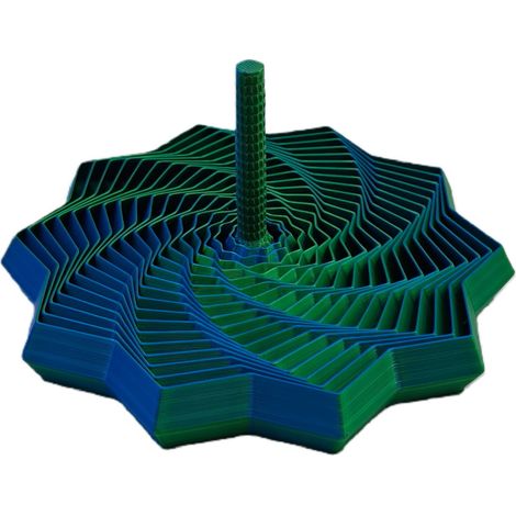 1 jouet anti-stress polygonal en forme d'étoile imprimé en 3D, structure pliable tridimensionnelle, apaisant pour les doigts, visuel et auditif. (1/5)