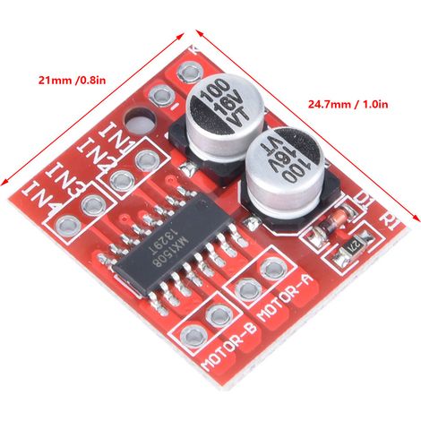 3-teiliges DC-Motortreibermodul, 2 Kanäle, 1,5 A, PWM-Drehzahlregelung, Dual-H-Brücke, kompatibel mit L298N (1/5)