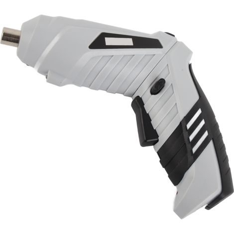 Tournevis électrique sans fil rechargeable 3,6V avec jeu de 2 embouts, blanc, pour perçage et réparation (1/5)