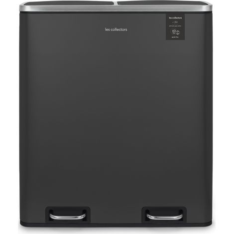 Pattumiera per differenziata Les Collectors 2x30L grigio scuro N°916 (1/5)