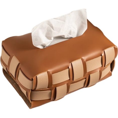 Boîte à Mouchoirs Élégant Support pour Maison Et Bureau Accessoire Décoratif Chic Pratique Salon Chambre 1pièces Cuir (1/5)