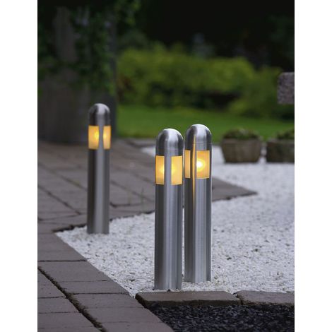 Wegeleuchte AMALFI 3er Set Edelstahl mit Erdspieß, 10m Anschlusskabel, 12V Trafo (1/4)