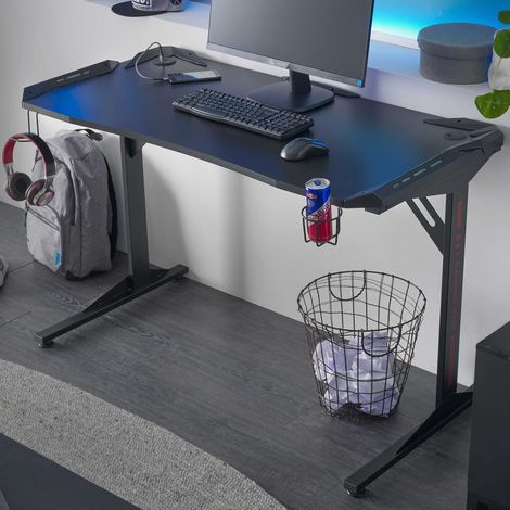 Bureau d&039ordinateur Bernal - 119x60x76cm - avec éclairage