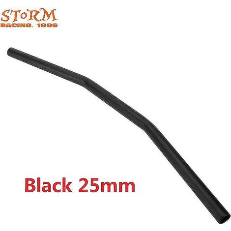 Universal-Motorradlenker aus Eisen, 22 mm/25 mm, passend für Honda, Yamaha, Kawasaki, Suzuki, Dirtbikes, Straßenmotorräder und Motocross-Maschinen – schwarz, 25 mm