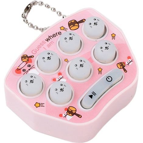 Bague sonore électronique pour hamster rose - Jeu de mémoire interactif mini avec porte-clés, jouet d'entraînement ludique pour petit rongeur (1/5)