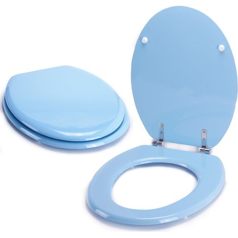 MSV Sedile WC in MDF CLÉO Blu Cielo - Cerniere Inox (1/3)