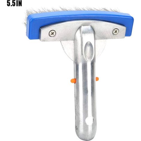 5.5in Acier Inoxydable Fil Piscine algues Nettoyage Brosse Balai Plancher Mur brosses tête A (1/4)