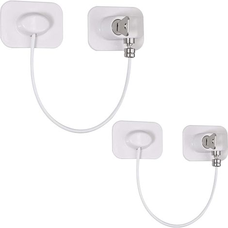 Verrou de sécurité pour réfrigérateur, lot de 2 unités, pour une utilisation dans un placard, pour une installation à domicile et un usage quotidien.-AquaForge (1/5)