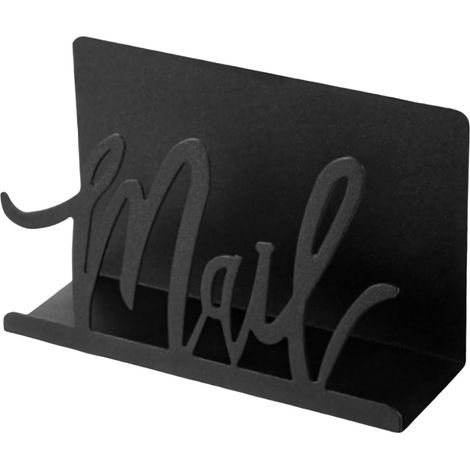 Organizer Postregal mit ausgeschnittenem Design in Schwarz