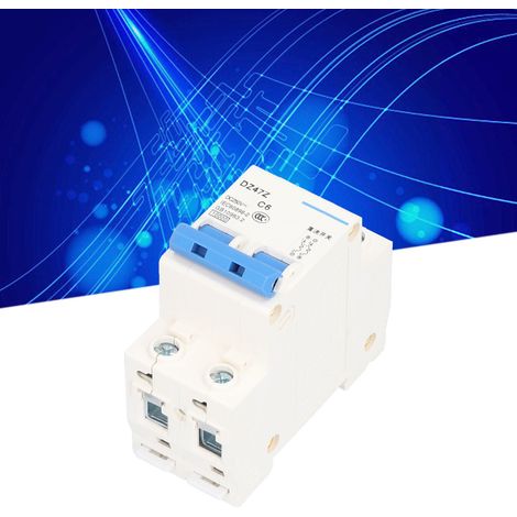 Disjoncteur miniature basse tension CC DZ47Z 2P 250V 6A (1/5)