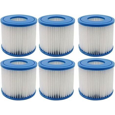 Aiperq Lot De 6 Filtres De Jacuzzi Pour Piscine - Type D - Cartouche De Filtre De Rechange Pour Summer Waves MINKUROW