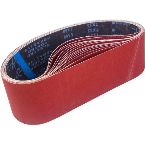 Bande Abrasive 100 x 915 mm, Bandes Abrasives Mixte (3x grains 80/120/150/240/400) pour Ponceuses à Bande(15 pièces ) (1/5)