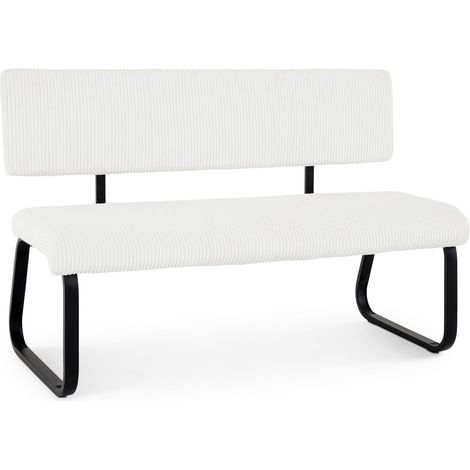 Banc de salle à manger MATESE Blanc/Noir