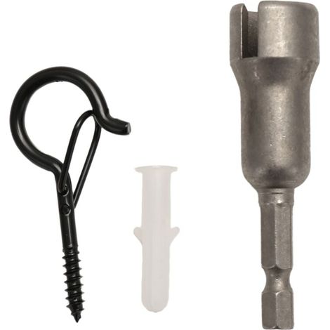 Lot De 50 Crochets À Visser Pour Guirlandes Lumineuses Extérieur Suspensions Éclairage Extérieur Panier Suspendu Patio (1/4)