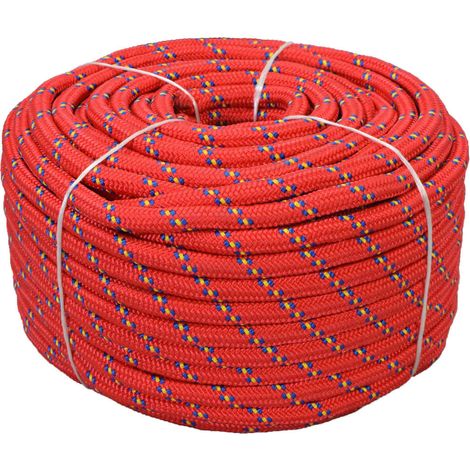 Corde de bateau,Cordage,Ligne de remorquage pour Kayak et Canoë Polypropylène 18 mm 50 m Rouge RIJMHX83594703 (1/2)