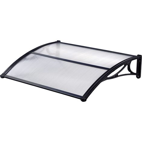 Auvent ABS Profondeur 80 Cm, Longueur 120 Cm, Noir (1/3)