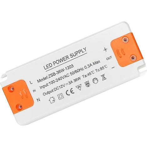12V-LED-Transformator, 230V-auf-12V-Netzteil, 36W 3A-LED-Treibertransformator, Niederspannungstransformator für LEDs (1/5)