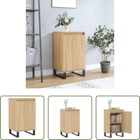 vidaXL Stauraum - Sideboard Sonoma-Eiche 40x35x70 cm Holzwerkstoff (1/5)