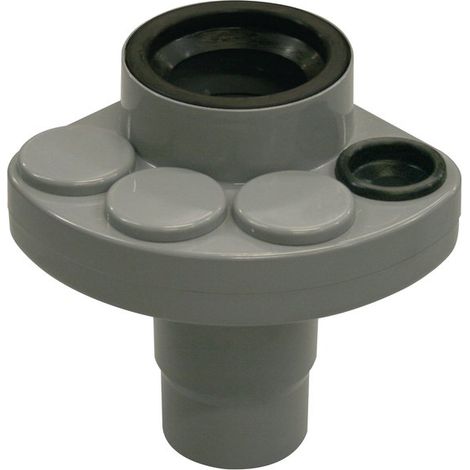 Ecolands – Multi-connecteur Bartol 4 – Raccord d'évacuation PVC Ø32/40/50mm – 4 branchements verticaux – Corps PVC avec joints EPDM (1/4)