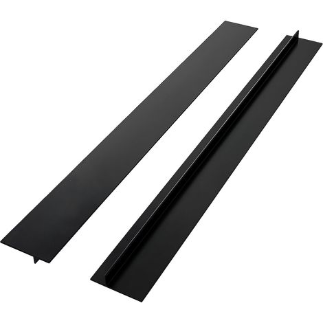 2 PCS Joint Silicone Gap Cover, 63cm De Long Couvercles D'espacement De Comptoir De Cuisine En Silicone, Bandes De Remplissage Pour Cuisines, Fours Et Machines À Laver (Noir) (1/5)