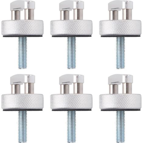 Attaches à Dégagement Rapide en Aluminium pour Toit Rigide – Vis à Oreilles à Retrait Rapide, Kit de 6 Pièces Compatible JK JLU JT 2dr & Unlimited 4dr 2007-2018 (SILVER) (1/5)
