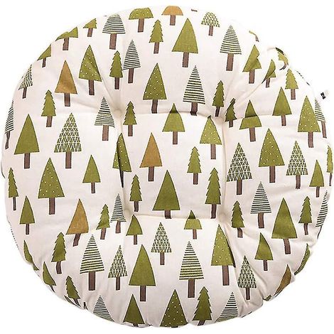 Coussin de chaise rond, motif floral et animalier, pour extérieur, jardin, balcon, 40 cm, coton et lin. (1/5)