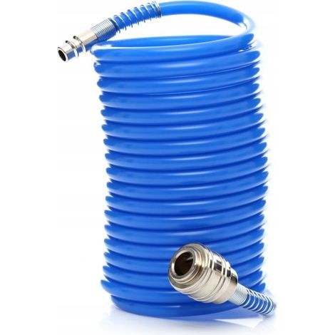 Tubo flessibile pneumatico a spirale per compressore, 15 m, crimpato 5x8 mm (1/5)