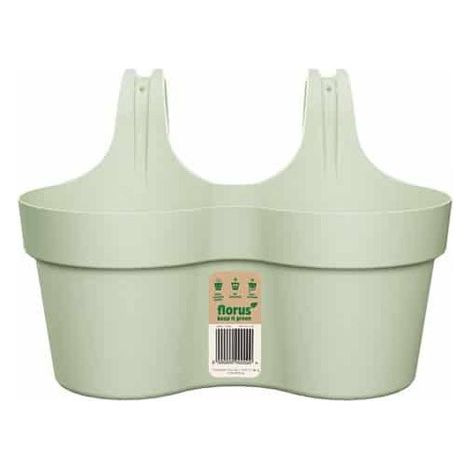 DUO DE JARDINIÈRES DE BALCON VERT MENTHE 30X30 CM - 1004633