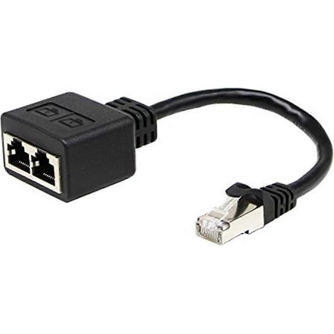 Avec le câble adaptateur RJ45 (neuf) avec un adaptateur RJ45 de 15 pouces (neuf), vous pouvez basculer le réseau entre deux ordinateurs (pas comme un répartiteur de réseau). (1/5)