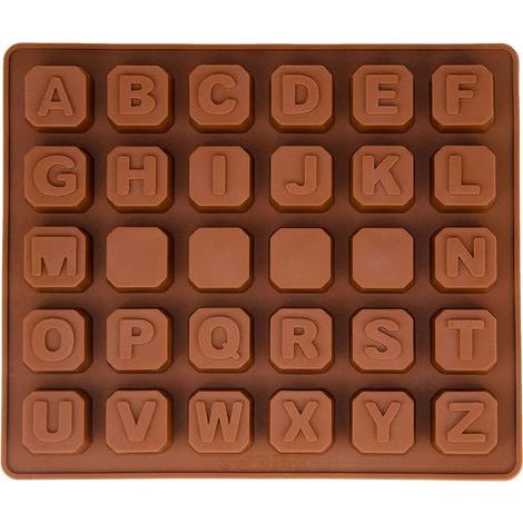 Silikonformen für Buchstaben, Bonbonformen, Schokoladenformen, Gießformen, Eiswürfelformen, Betonformen, Fondantformen, Gebäckformen, Tortendekorationen (1/5)