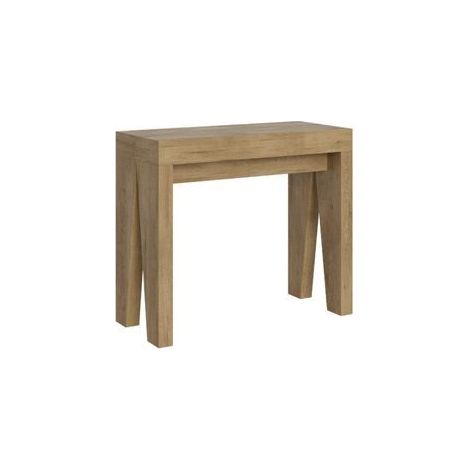 Console extensible chêne clair 90x40-196 Naxo-Pied et support sur roulettes (1/5)