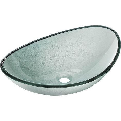 Mexen Sonia Aufsatzwaschbecken aus Glas 54 x 37 cm, Silber - 24145411 (1/5)