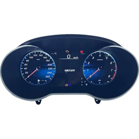 Tableau de bord numérique, écran de 12,3 pouces, compatibilité multiple, noir