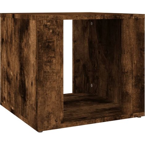 Comodino tavolino con vano portaoggetti 41 x 40 x 36 cm MDF marrone DEC033646