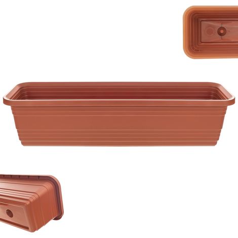 KADAX Blumenkasten, Balkontopf aus Kunststoff, Witterungsbeständiger Pflanzkasten, Blumentopf, Gelän