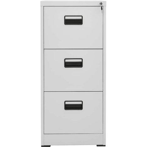 Maison Exclusive - Armario archivador de acero gris claro 46x62x1 (1/5)