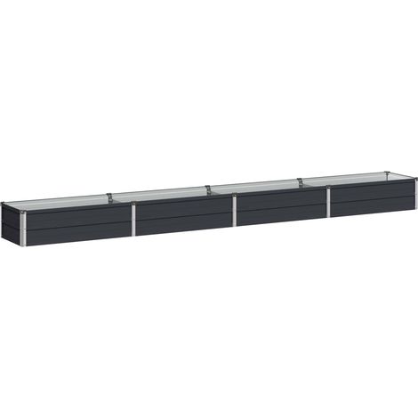 vidaXL Cama de Jardín Elevada Gris antracita 320 x 40 x 24 cm (1/2)