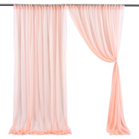 Rideau de fond de mariage, drapé polyvalent pour décoration d'arche de mariage, voilage de cérémonie (1/5)
